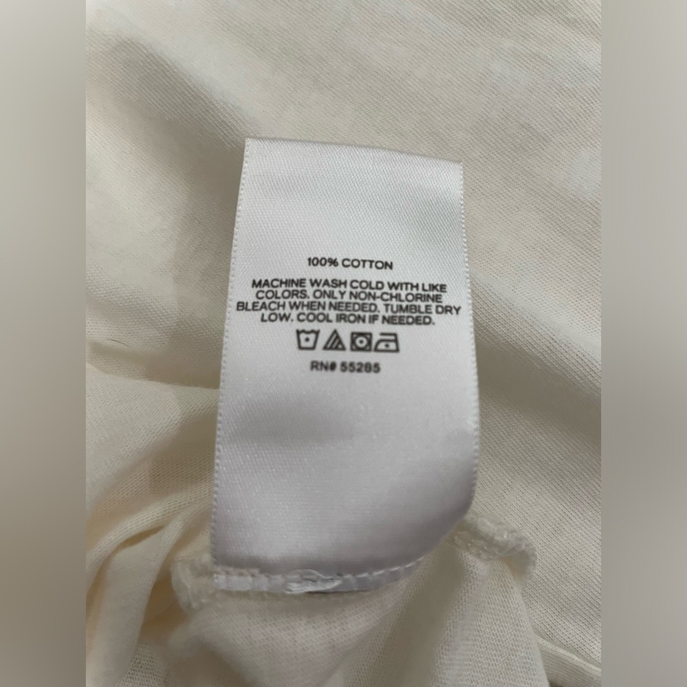 Express Cream Long Sleeve Dress Shirt Puff Shoulders - Picture 5 of 6